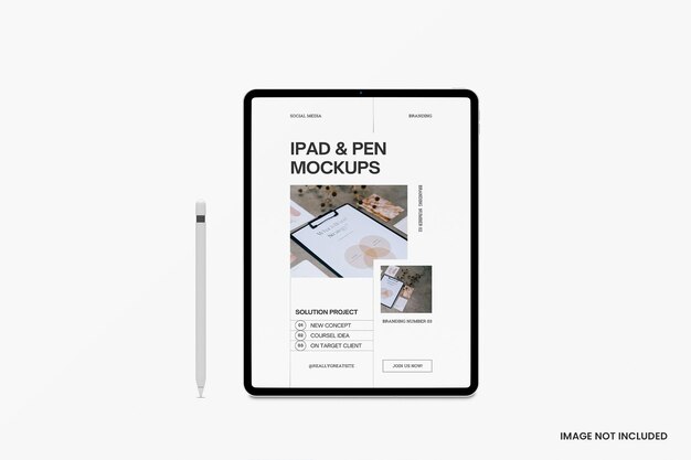 PSD-Tablet-Modell mit Stift