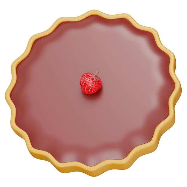 Psd Une Tarte Au Chocolat à La Fraise