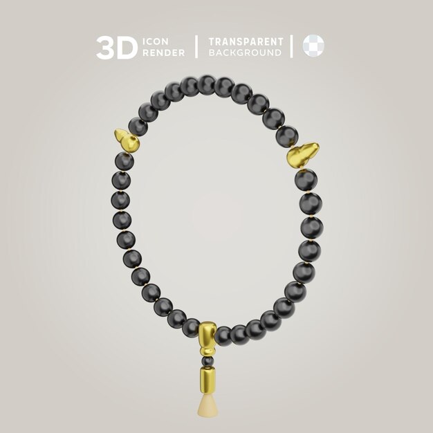 Psd tasbih 3d-illustration