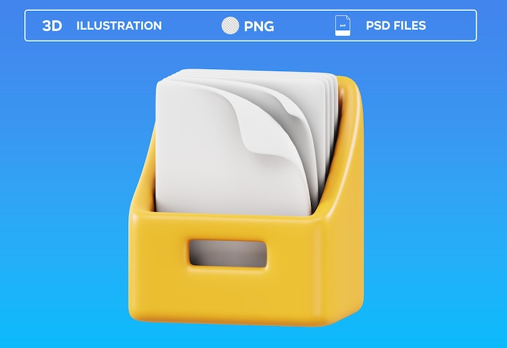 PSD psd task 3d illustration