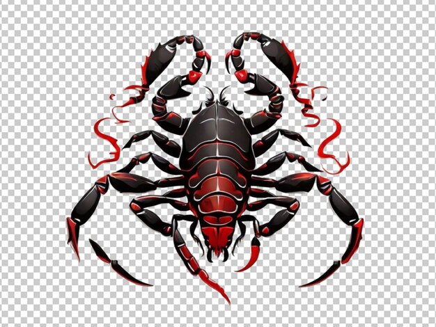 PSD psd de tatouage de scorpion sur fond transparent