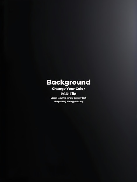 PSD Tekstur gelap kosong latar belakang gradien hitam abstrak wallpaper ruang studio