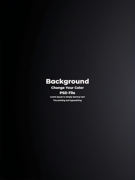 PSD Tekstur gelap kosong latar belakang gradien hitam abstrak wallpaper ruang studio
