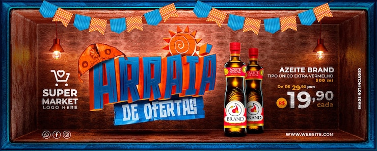 PSD psd template for supermarket sales arrai de offers festa junina brazil