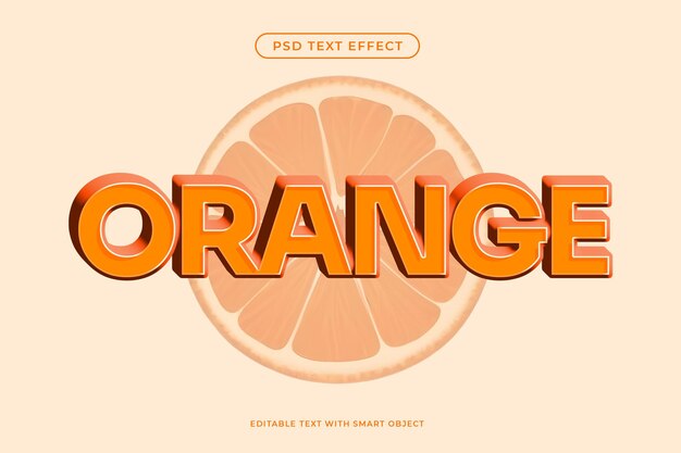 PSD Text-Effekt orange