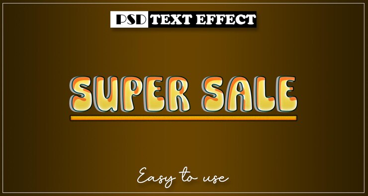 PSD psd text super sall style effect