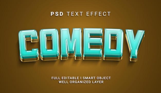 Psd-texteffekt im comedy-3d-stil