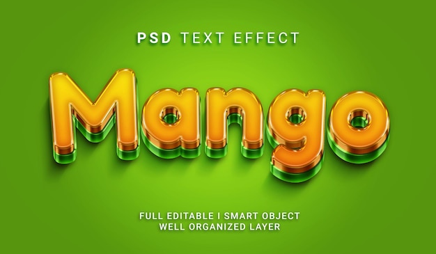 PSD psd-texteffekt im mango-3d-stil