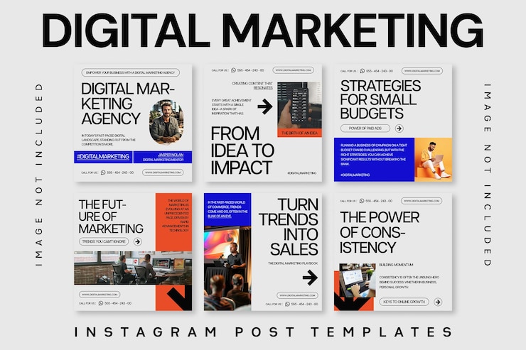 PSD psd the bundle of digital marketing instagram pack design per il modello di post sui social media