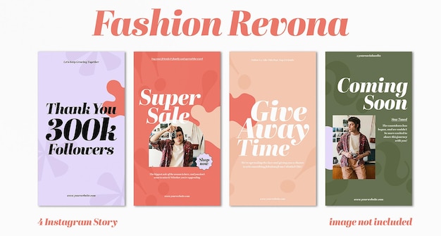 PSD The Bundle of Fashion Renova Instagram Pack Design für Social-Media-Geschichte-Vorlage