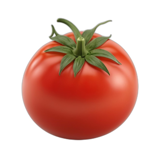 PSD psd de tomate sur fond blanc