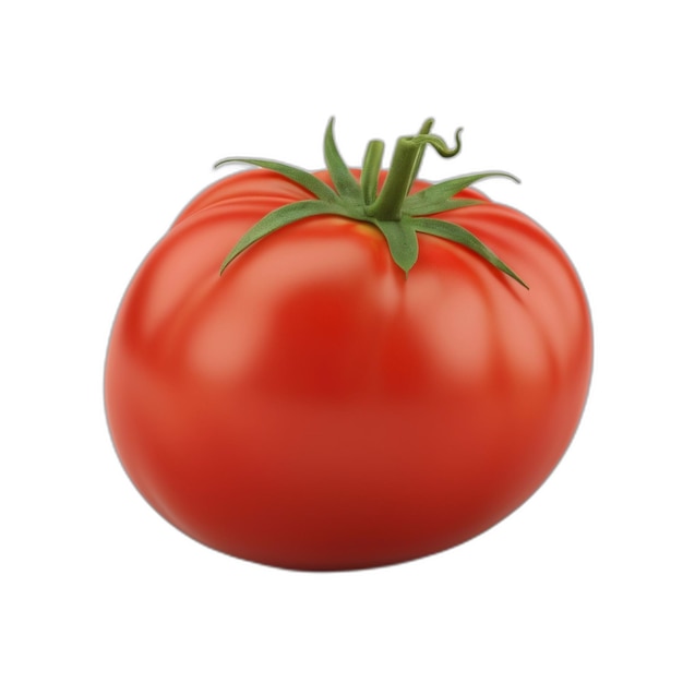 Psd de tomate sobre un fondo blanco