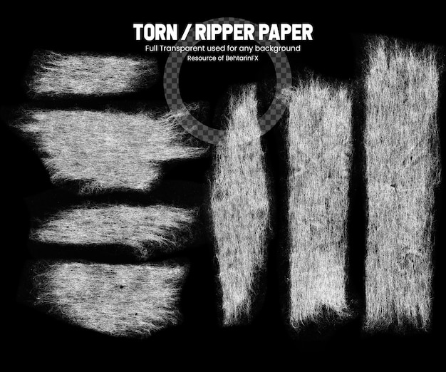 PSD Torn Ripper Paper PNG (en inglés)
