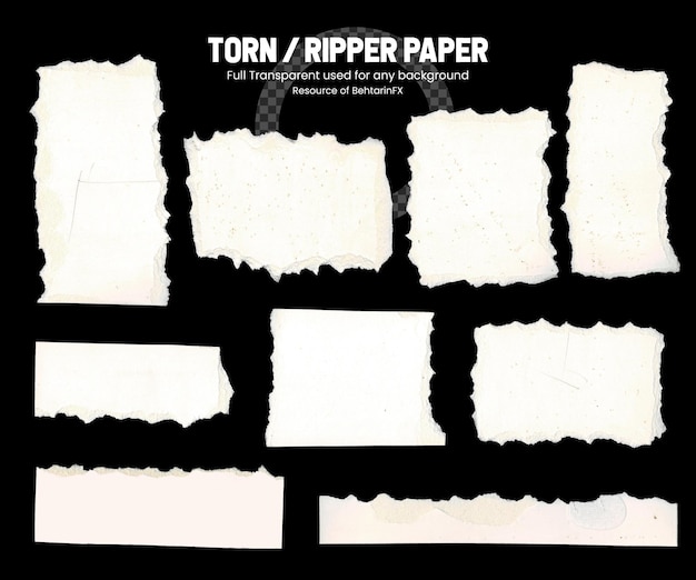 PSD Torn Ripper Paper PNG
