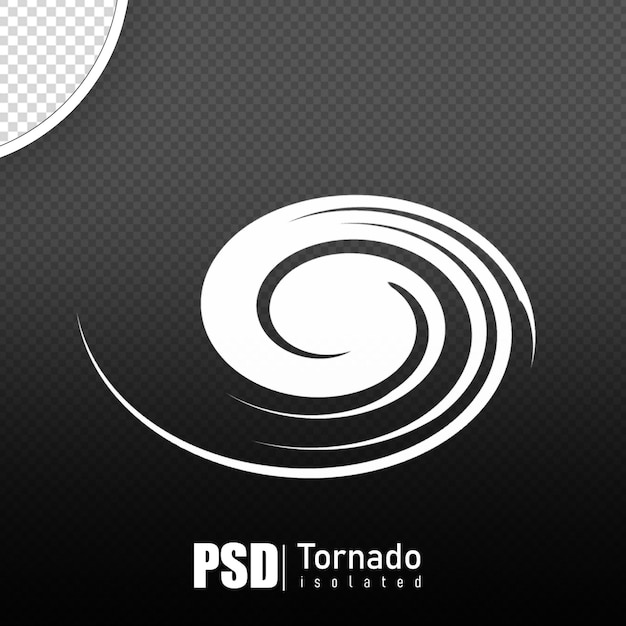 PSD tornado isolado 3d render realista sem fundo