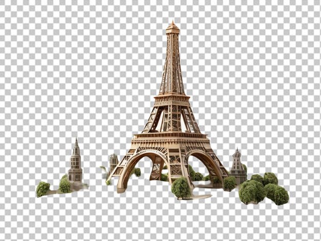 PSD psd d'une tour eiffel en 3d