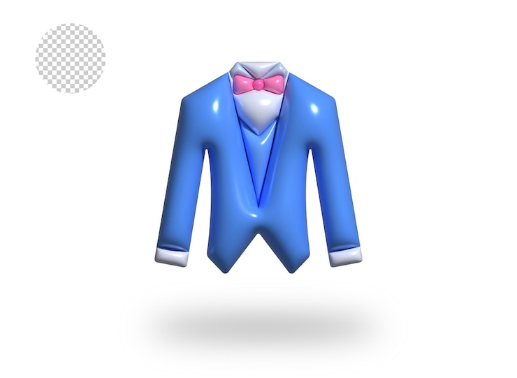 PSD psd traje de boda icono de burbuja cómica transparente 3d render ilustración