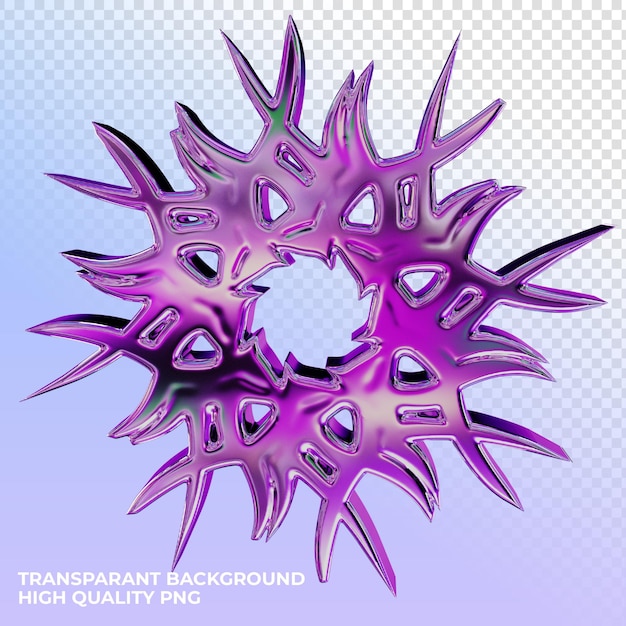 psd transparant chrome render shape