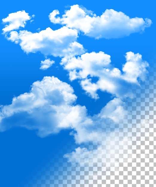 PSD transparente png nuvem 3D render