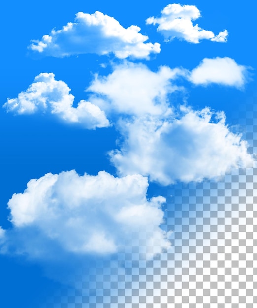 PSD trasparente png cloud 3D render