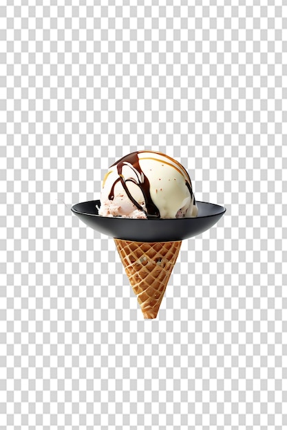 Psd trátate a ti mismo con helado de waffle cone