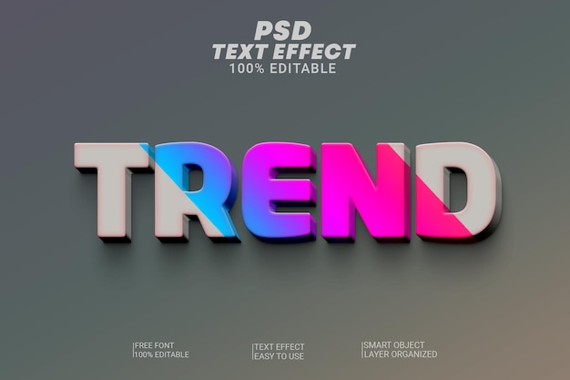 PSD-Trend-bearbeitbare 3D-Text-Stil-Effekt