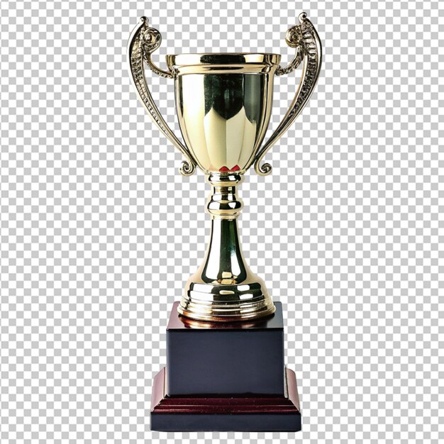 Psd de un trofeo sobre un fondo transparente