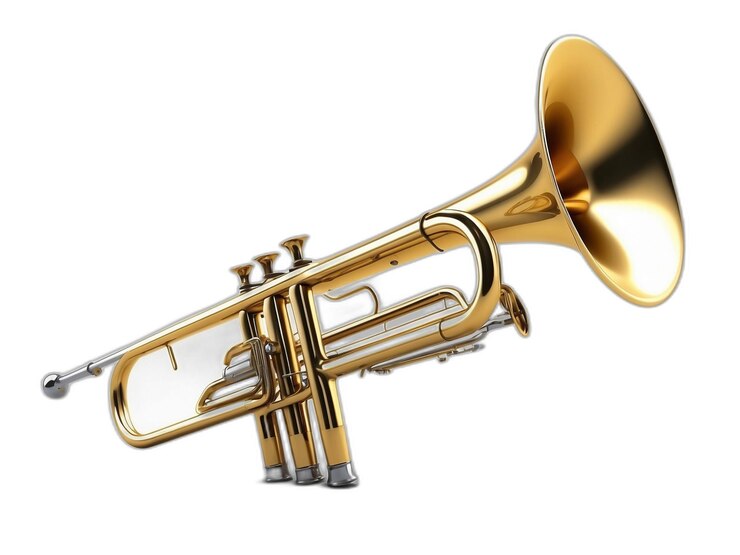 PSD psd de trombón sobre un fondo blanco