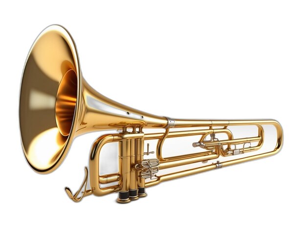 Psd De Trombone Sur Un Fond Blanc