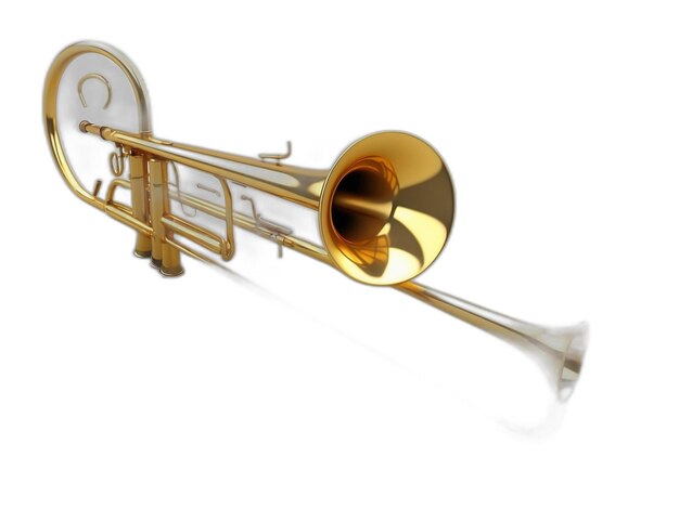 PSD psd de trombone sur un fond blanc