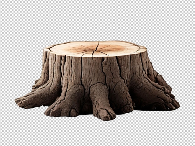 PSD psd de un tronco de árbol sobre un fondo transparente