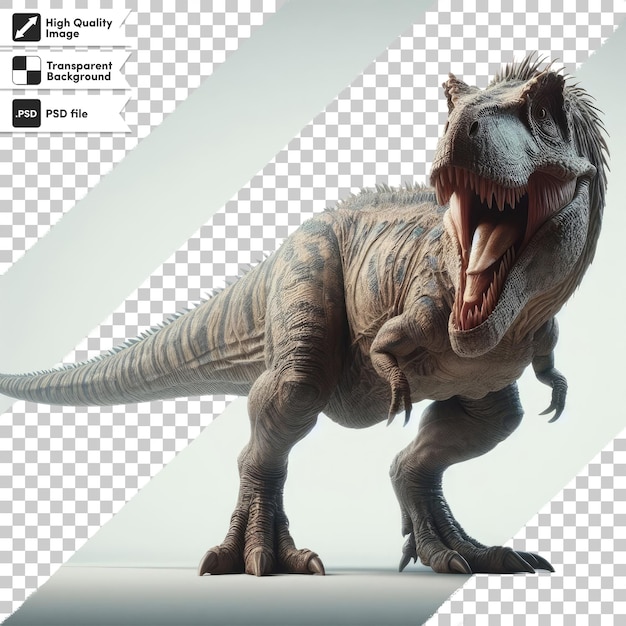 PSD psd tyrannosaurus rex dinosaure sur fond transparent avec couche de masque modifiable