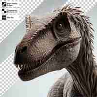 PSD psd tyrannosaurus rex dinosaurier auf durchsichtigem hintergrund mit bearbeitbarer maskenschicht