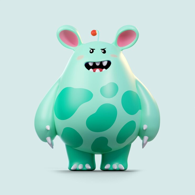 PSD un simpatico personaggio alieno verde