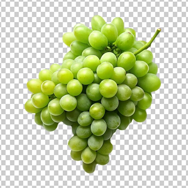 PSD psd de una uva de vino verde sobre un fondo transparente