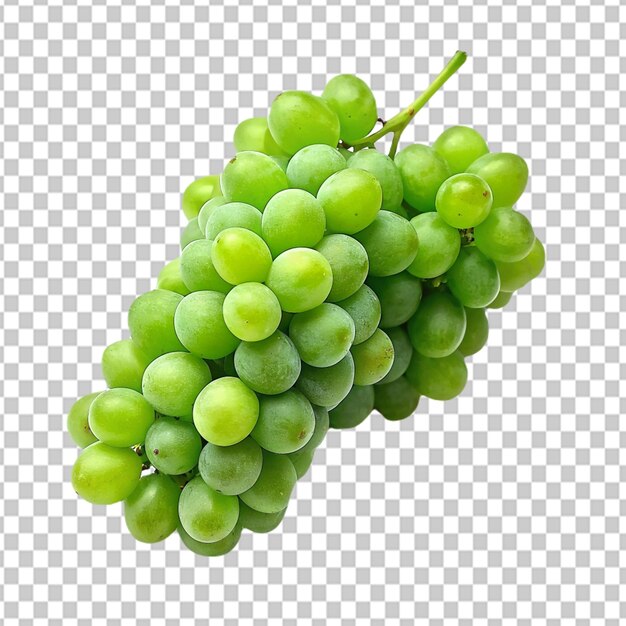 PSD psd de una uva de vino verde sobre un fondo transparente