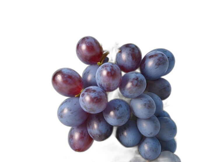 PSD psd de uvas sobre un fondo blanco