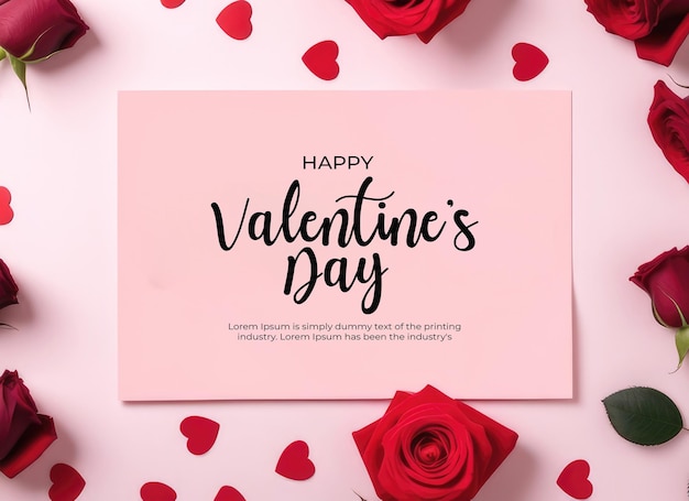 PSD Valentinstag Hintergrund-Banner-Vorlage