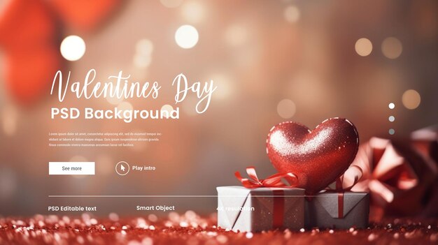 PSD psd valentinstag hintergrund web-hintergrund