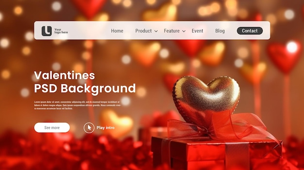 PSD psd valentinstag hintergrund web-hintergrund