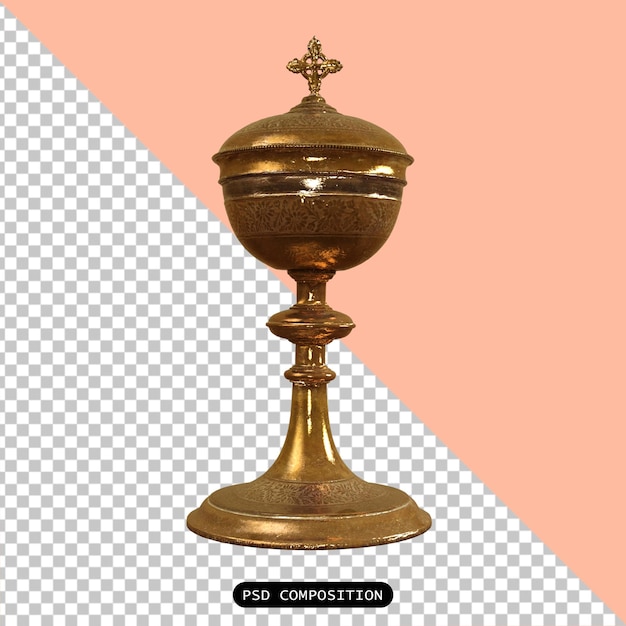 Psd vase guci cerâmica antiga isolada 3d ilustração de renderização