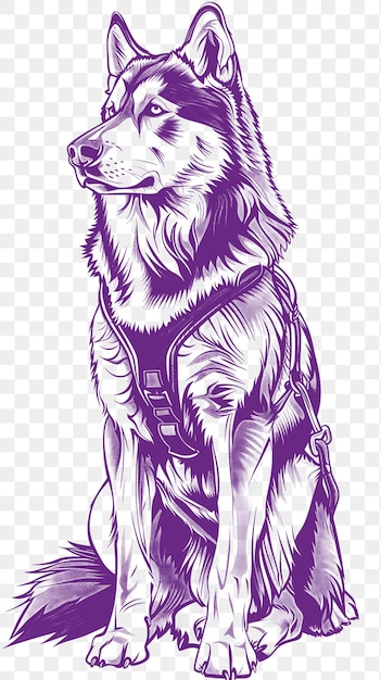 PSD psd vector charming personalizado preto e branco ilustração cnc retratos de animais de criação e outline art tatuagem