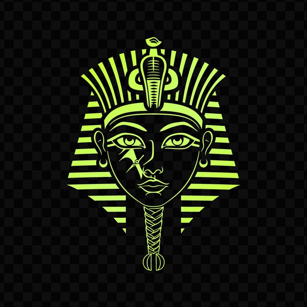 PSD psd vector logo du pharaon de l'égypte ancienne avec ankh et l'œil de ra pour de simple design tattoo art