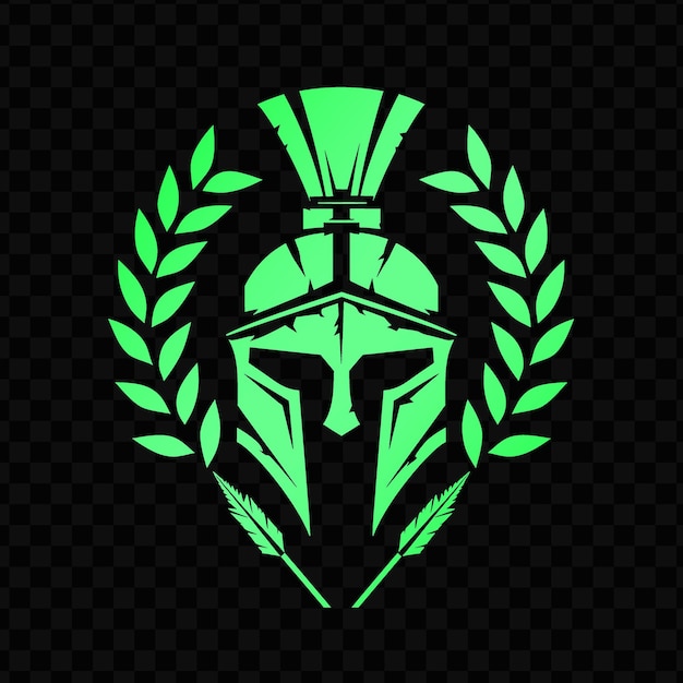 Psd Vector Spartan Hoplite Helmet Logo Avec Une Couronne D'olive Et Des Javelins F Design Simple Art Du Tatouage