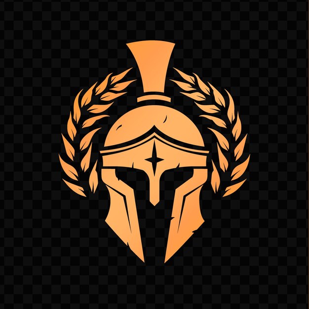 PSD psd vector spartan hoplite helmet logotipo com coroa de oliveira e dardos f design simples arte de tatuagem