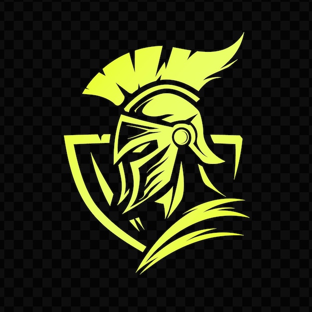 Psd vector spartan warrior símbolo logotipo con lambda y escudo para la decoración diseño simple arte tatuaje