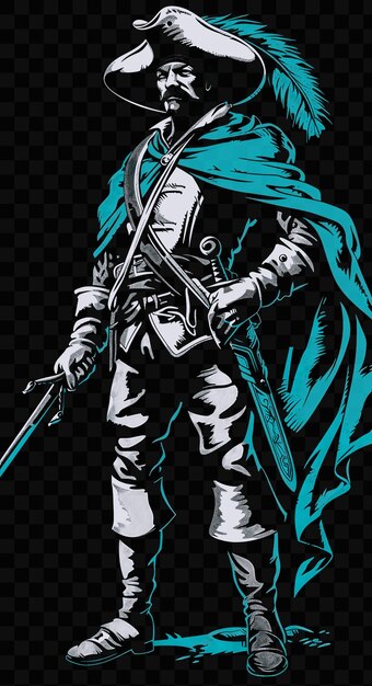 PSD psd-vektor von lebhaften und komplizierten krieger- und mittelalterlichen porträts in vektor- und digitalen kunst-t-shirt