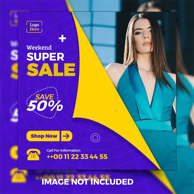 PSD psd venda instagram e modelo de banner de mídia social