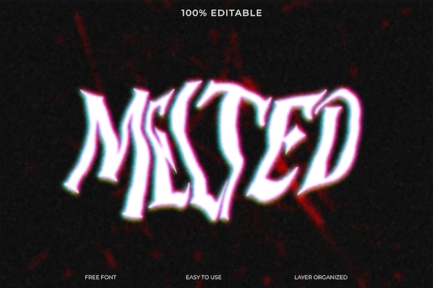 PSD verschwommene Geister Horror Glow Text-Stil