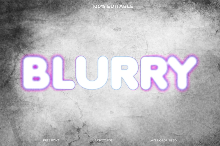 PSD psd verschwommener horror-glow-text-stil